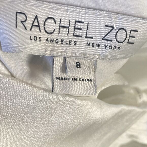 Rachel Zoe Jumpsuit Womens 8 White Bridgette Sleeveless‎ Wide Leg Day Party - Picture 9 of 12